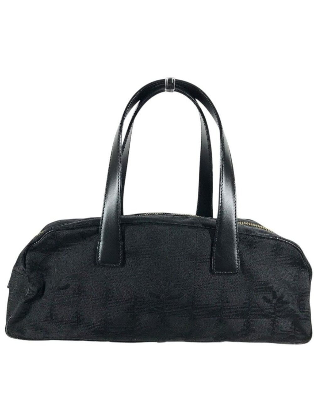 Chanel Boston Bag New Travel Line Leather Nylon Black